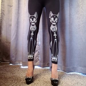 Killstar Bast black cat leggings M